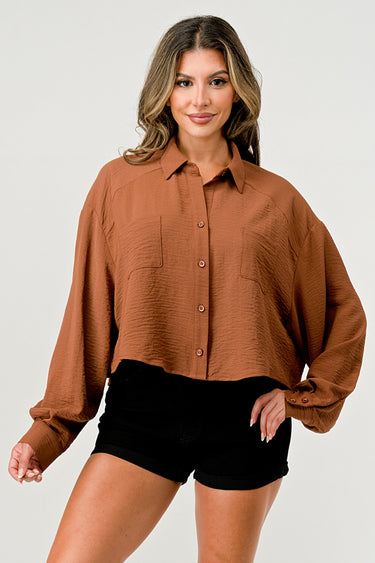 Women's Oversized Button-Up Blouse